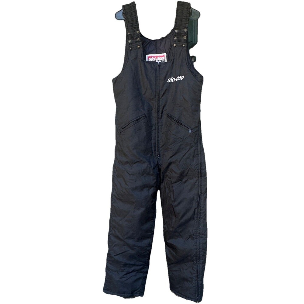 Vintage Ski-Doo Bombardier Snowmobile Bib Overalls Men’s M Black Insulated USA